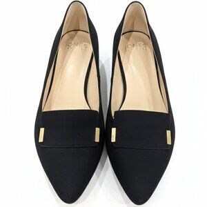 Jones New York Black Pointed Toe Tailored Loafers, Women's 8.5 Slide On Flats